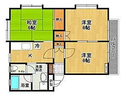 メゾニティ・ピース 3Kの間取図画像