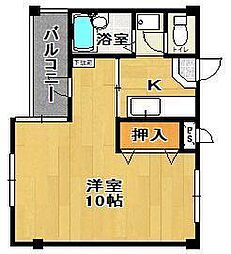 メゾンキャンパス2 1Kの間取図画像