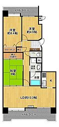 ライオンズガーデン郡山 3LDKの間取図画像