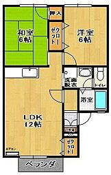 メゾン・ド・ビューラー 2LDKの間取図画像