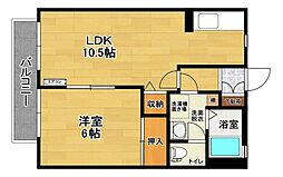 エクセルコートA 1LDKの間取図画像