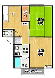ファーストパレス2A 2Kの間取図画像