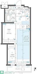大田区大森中3丁目マンション 2LDKの間取図画像