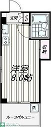 浅野ビル 1DKの間取図画像