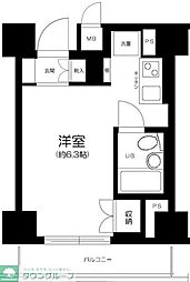 テラッサ・エスト ワンルームの間取図画像