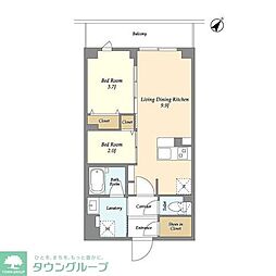 KDXRESIDENCE田園調布南 2LDKの間取図画像