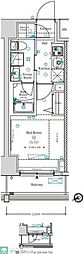 アクサスレジデンス目黒東 1Kの間取図画像