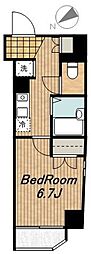 ロイヤルアメニティー白金 1Kの間取図画像