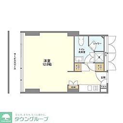 ウエリスアーバン品川タワー ワンルームの間取図画像