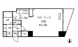 ドゥーエ青物横丁 1Kの間取図画像