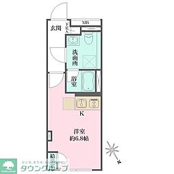 Fika大井町 ワンルームの間取図画像