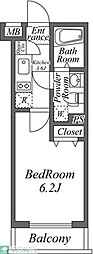 ユーレジデンス西大井 1Kの間取図画像