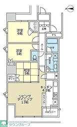 ワールドシティタワーズアクアタワーA1棟 3LDKの間取図画像