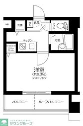 プレール天王洲アイル弐番館 1Kの間取図画像