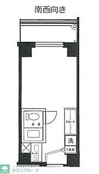 ルクレ青葉台 ワンルームの間取図画像