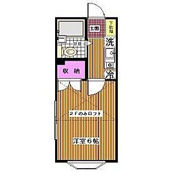 ココ藤ケ丘 1Kの間取図画像