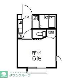 アトラス寺越 1Kの間取図画像