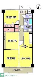 グランドヒル高橋 3LDKの間取図画像