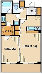S-FORT横浜青葉台 1LDKの間取図画像