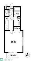 コリヌ・ド・鷺沼 1Kの間取図画像
