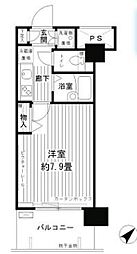 アルテーヌ新横浜 1Kの間取図画像
