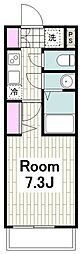 268AVENUE美しが丘 1Kの間取図画像