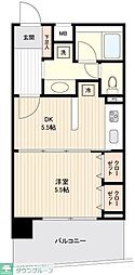 アールケープラザ新横浜2 1DKの間取図画像