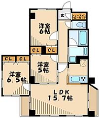 セジュール市ケ尾 3LDKの間取図画像