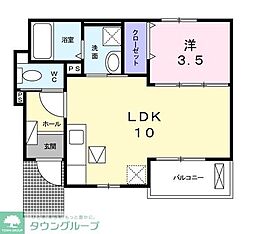 ブリランテA 1LDKの間取図画像
