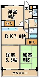 メディコーポ都筑 3DKの間取図画像