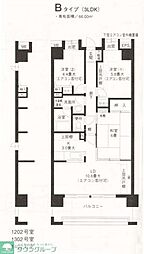 ひかるコート横浜 3LDKの間取図画像