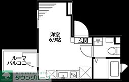 Rhythm. ワンルームの間取図画像