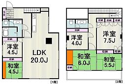 アークすみれが丘 6LDKの間取図画像