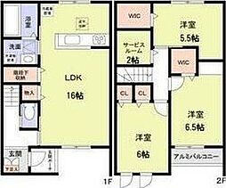 パールグレイス 3SLDKの間取図画像