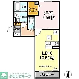 オランジュ 1LDKの間取図画像