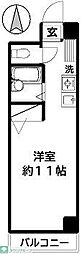 パーソンズ ワンルームの間取図画像