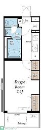 ヴィラ綱島 1Kの間取図画像