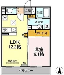 メゾンヴィクトワール梶ヶ谷 1LDKの間取図画像