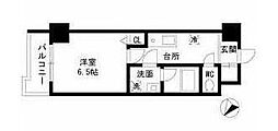 ビューテラス都筑 1Kの間取図画像