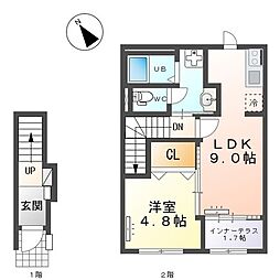 大曽根原町新築アパート(仮 1LDKの間取図画像