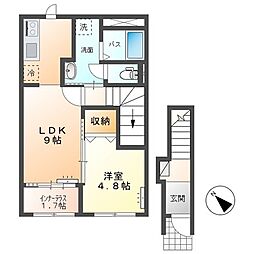 フォルティス 1LDKの間取図画像
