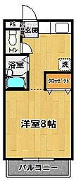 メゾンフジ 1Kの間取図画像