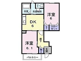 サニーウェストＢ 102 ｜ 茨城県つくば市春日2丁目23-8（賃貸アパート2DK・1階・45.82㎡） その2