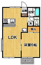 ソレイユ 1LDKの間取図画像