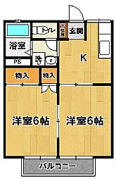 アルマ 2Kの間取図画像