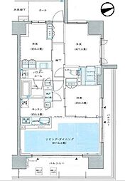 シティテラス京橋 3LDKの間取り