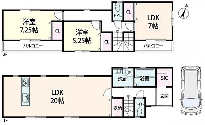 間取り 尼崎市道意町5丁目 新築戸建