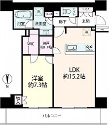 クレヴィアタワー大阪本町 1SLDKの間取図画像