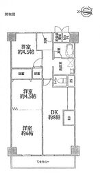 野田パークマンション 3DKの間取図画像