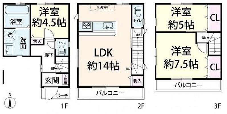 間取り 西淀川区野里2丁目